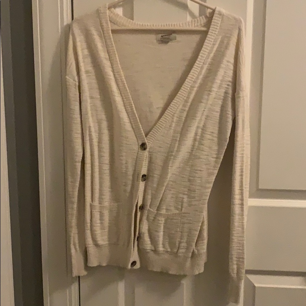 White cardigan